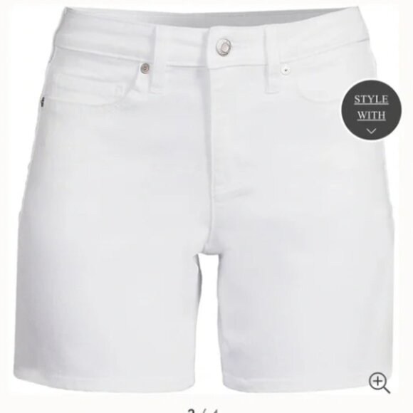 Lands End White Denim Shorts - Picture 1 of 5